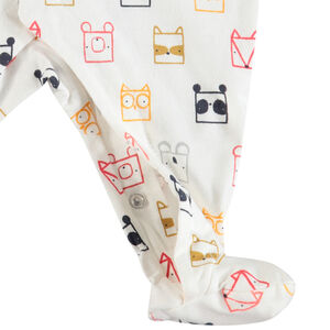 Ολόσωμο φορμάκι Ethnic animals σε jersey με τυπωμένα ζώα 