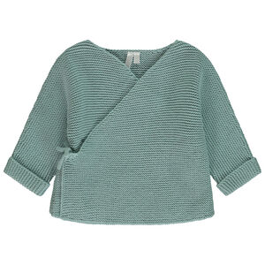 Γιλέτ πλεκτό με σχέδιο mousse σε effet cache-cœur 