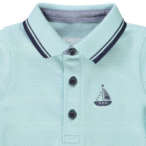 Πόλο κοντομάνικο με φαντεζί σχέδιο για μωρό αγόρι 