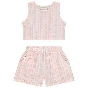 Σέτ κοντό 2 τμχ. ριγέ φουστίτσα για κορίτσι 