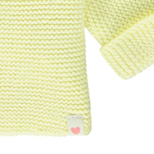 Ζακέτα πλεκτό μονόχρωμη με εφέ cache-cœur για μωρό κορίτσι 