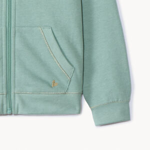 Ζακέτα με κουκούλα από molleton με κέντημα καρδιάς για κορίτσι 