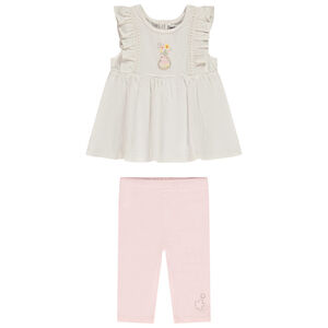 Σετ jersey τουνίκ κεντημένο + κολάν για bebe κορίτσι 