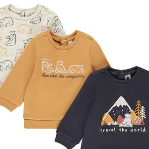 Σετ από 3 πλεκτά φανελάκια με σχέδιο για μωρό αγόρι  Main Σετ από 3 πλεκτά φανελάκια με σχέδιο για μωρό αγόρι