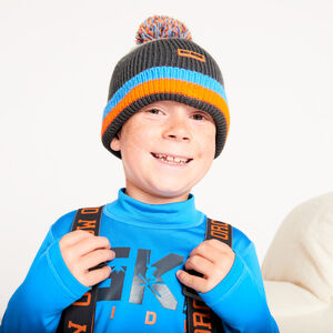 Bonnet de ski doublé micropolaire pour garçon 