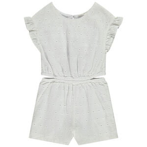 Σορτσάκι από κεντημένη αγγλική δαντέλα με ανοιχτή μέση για κορίτσι 