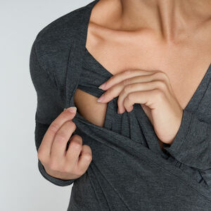 Νυχτικό εγκυμοσύνης και θηλασμού με κέντημα 