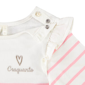 Αμάνικη μπλούζα με βολάν και χρυσή κέντημα για μωρό κορίτσι 