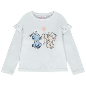 T-shirt μακρυμάνικο jersey σχέδιο Lilo & Stitch Disney για κορίτσι 