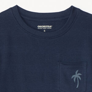 T-shirt en maille fantaisie imprimé palmier pour garçon 