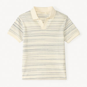 Πόλο κοντομάνικο από φανταστική πλέξη για αγόρια 