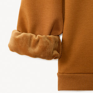 Φούτερ molleton contrecollé βελουτέ oversize Love για κορίτσι 