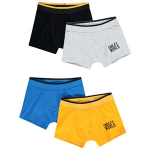Σετ από 4 boxers βαμβακερό σχέδιο SmileyWorld αγόρι 