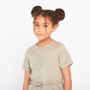 Ρόμπα κοντομάνικη effet jean για κορίτσι 