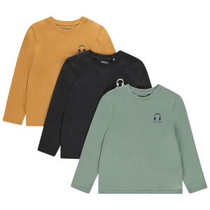 Σετ από 3 μπλουζάκια μακρυμάνικα με τύπωμα κράνους για αγόρι 