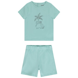 "Σετ κοντής πιτζάμας με σχέδιο ελέφαντα για μωρό αγόρι" 