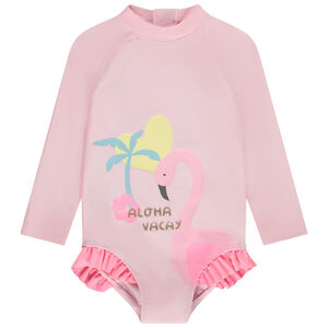 Μαγιό 1 τεμάχιο anti-UV με σχέδιο φλαμίνγκο για μωρό κορίτσι 