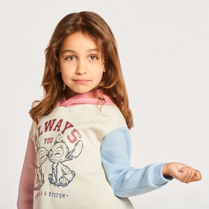 Φόρεμα με κουκούλα από molleton Stitch Disney για κορίτσι 