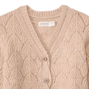 Πλεκτή ζακέτα με πλεξούδα και κουμπιά για κορίτσι 