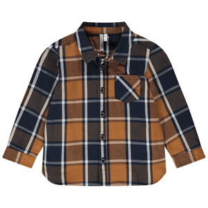 Πουκάμισο μακρυμάνικο με καρό σχέδιο για bebe αγόρι 