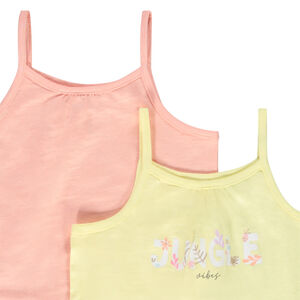 Σετ από 5 αμάνικα μπλουζάκια από jersey για κορίτσι bebé 