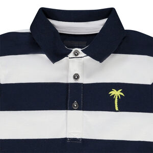 Πόλο κοντομάνικο ριγέ με κέντημα φοίνικα για αγόρι 