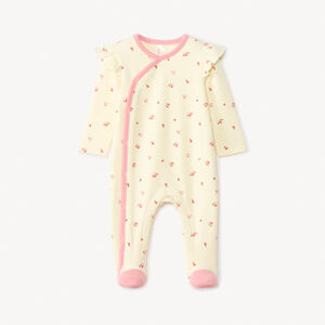 Dors-bien imprimé fleurs pour bébé fille avec ouvertures différentes selon l'âge  Main Dors-bien imprimé fleurs pour bébé fille avec ouvertures différentes selon l'âge