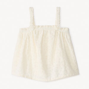 Αμάνικη μπλούζα με αγγλική κεντήση για κορίτσι 