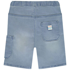 Βερμούδα με εφέ denim και τσέπες με ανάγλυφο τύπωμα για bebe αγόρι 