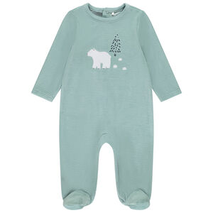 Πιτζάμα 2 τμχ. βελουτέ με φαντεζί σχέδιο για bebe αγόρι 