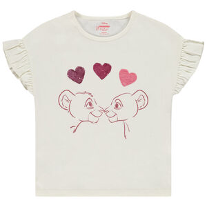 "Κοντομάνικο T-shirt Le Roi Lion Disney με μαγικά στρας για κορίτσι" 