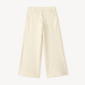 Jeans large évasé uni pour fille 
