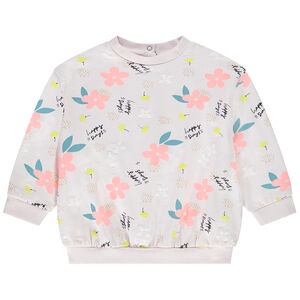 Φούτερ oversize από molleton φαντεζί για bebe κορίτσι 