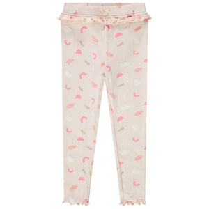 Καλσόν μακρύ côtelé με φαντεζί σχέδιο για bébé κορίτσι 