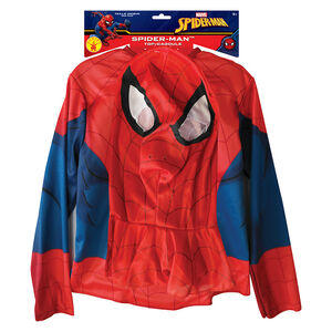 Στολή, μπλούζα και μάσκα Spider-Man. Ένα μέγεθος κατάλληλο για όλους (5-8 ετών). 