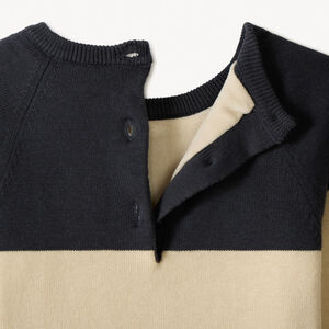 Πλεκτό πουλόβερ τριχρωμίας με χαριτωμένο σκύλο για bebe αγόρι 