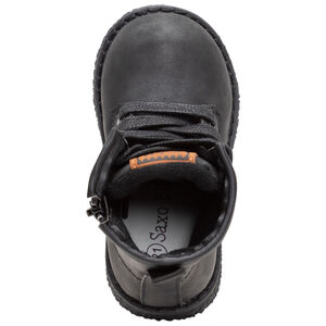 Μποτάκια από συνθετικό δέρμα με κορδόνια, φερμουάρ και σήμα καμηλό 