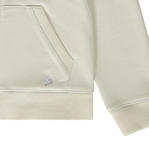 Ζακέτα με κουκούλα από molleton μονόχρωμο για κορίτσι 