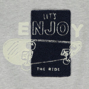 T-shirt μακρυμάνικο με σχέδιο και βρόχους για αγόρι 