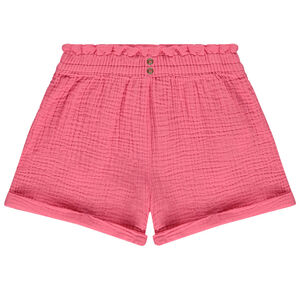 Σορτς μονόχρωμο σε double gaze για κορίτσι 