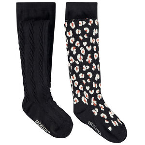 Σετ 2 ζευγαριών από φαντεζί παχιές καλτσόν για κορίτσι 