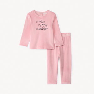 Set pyjama en micropolaire print biche pour bébé fille 