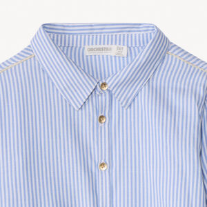 Chemise manches longues en popeline rayé pour fille 