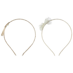 Σετ από 2 χρυσά φαντεζί στεφάνια για κορίτσι 