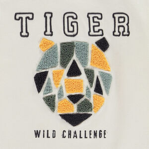 T-shirt μακρυμάνικο με σχέδιο από βρόχους για αγόρι 