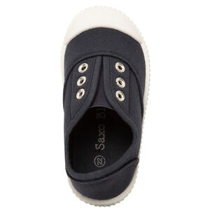 Τένις χαμηλά υφασμάτινα με ελαστική γλώσσα και μικτά μεταλλικά μάτια 