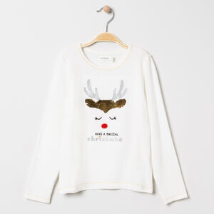 T-shirt ζεστό μακρυμάνικο σε χριστουγεννιάτικο στυλl για κορίτσι Main T-shirt ζεστό μακρυμάνικο σε χριστουγεννιάτικο στυλl για κορίτσι