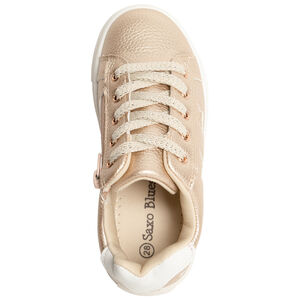 Αθλητικά παπούτσια χρυσαφί με αστέρια με glitter για κορίτσι 