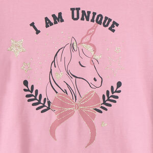 Μακρυμάνικο μπλουζάκι jersey με λαμπερό τύπωμα για κορίτσι 