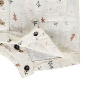 Σορτς από διπλή γάζα με σχέδιο φύλλα για μωρό 